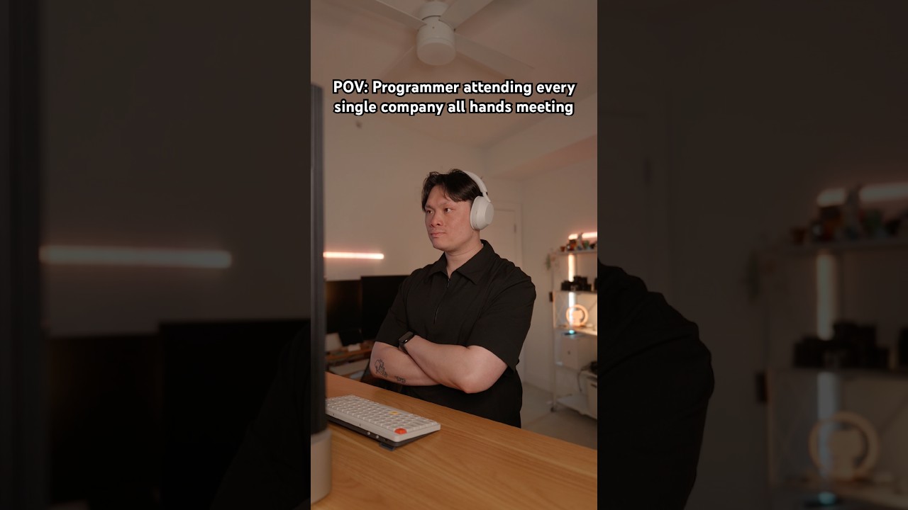 oddly enough it’s the only meeting where productivity goes up #softwareengineer #tech #programming