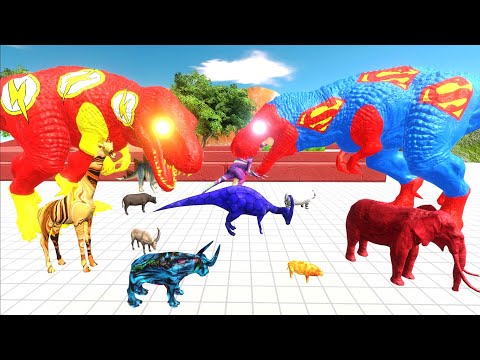 ESCAPE FROM FLASH T REX - Animal Revolt Battle Simulator