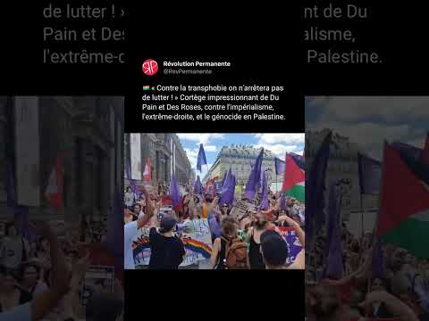 ????️‍???? Impressionnant cortège de Du Pain et Des Roses à la pride parisienne !