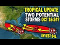 Tropical Update, Watching Two Areas Storm Development Potential Oct 16-24 for Atlantic & Caribbean?