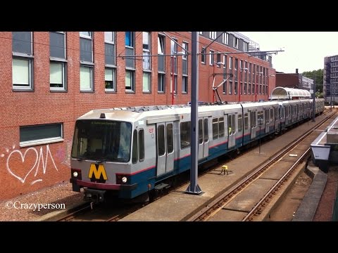 RET Metro Type T bij Ambachtsland Rotterdam naar Schiedam Centrum!