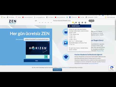 ZEN FAUCET İLE HAFTADA 5 DOLAR. EN KOLAY ZEN COİN ADRES ALMA YÖNTEMİ.