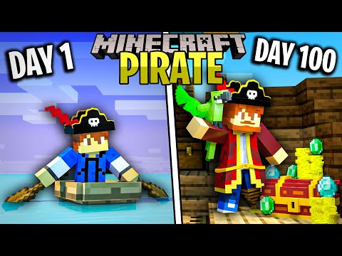 I survived 100 Days as a Pirate in Minecraft