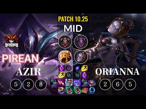 SG Pirean Azir vs Orianna Mid - KR Patch 10.25