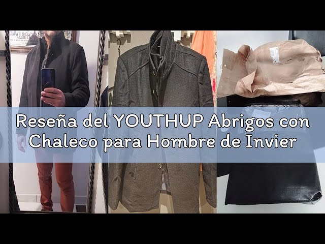 Vídeo relacionado con YOUTHUP Abrigos para Hombre Sobretodo de Invierno de Lana Trenca Abrigo Slim Fit Chaqueta, Negro(Diseño 1), M