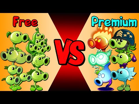 Teams FREE vs PREMIUM - Who Will Win? - PvZ 2 Plant vs Plant