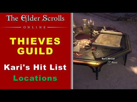 Kari's Hit List - Thieves Guild Quests - ESO - Master Thief achievement (2023)