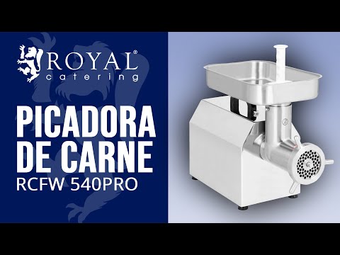 vídeo - Picadora de carne - Retorno - Acero inoxidable - 480 - 540 kg/h - Royal Catering
