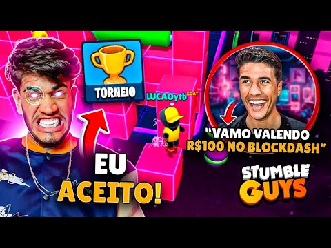 STUMBLE GUYS TOURNAMENT AGAINST A YOUTUBER WORTH 100 REAIS ON BLOCKDASH