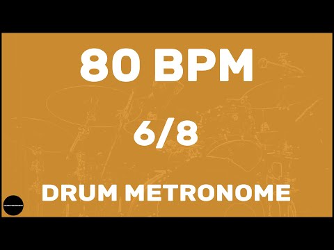 6/8 | Drum Metronome Loop | 80 BPM