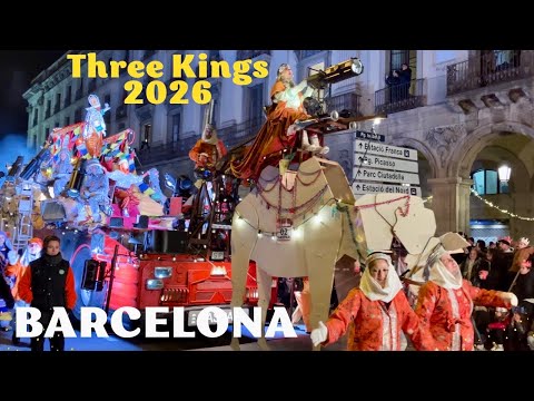 Barcelona Three Kings Parade 2026 🇪🇸 | Cabalgata de los Reyes Magos👑Full Parade
