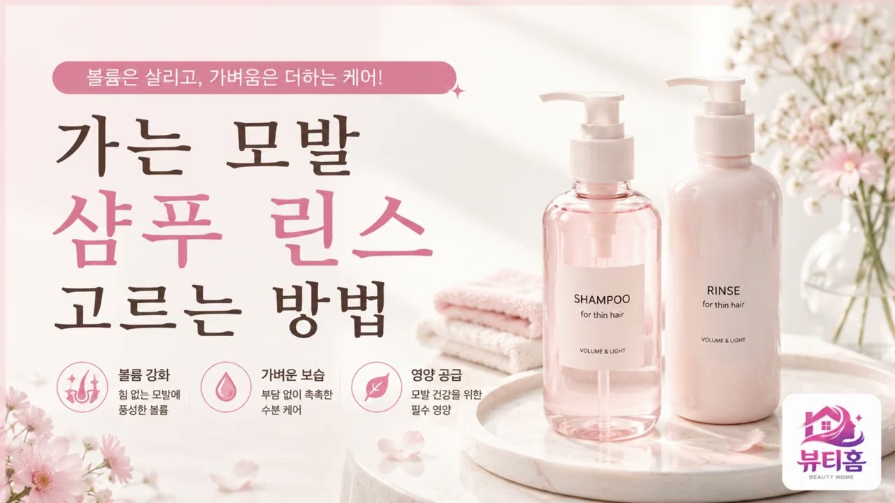 가는 모발 샴푸 린스 고르는 방법