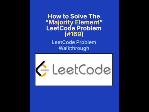 Leetcode 169 Majority Element Solution In Python Easy Interview Problem Tutorial