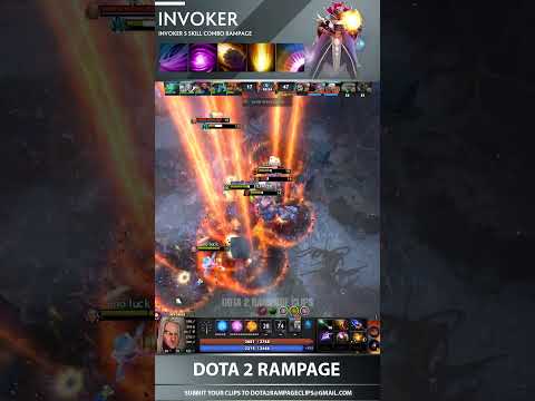 Invoker 5 Skill Combo Rampage  #dota2 #dota2shorts #shorts #theinternational2023 #dota