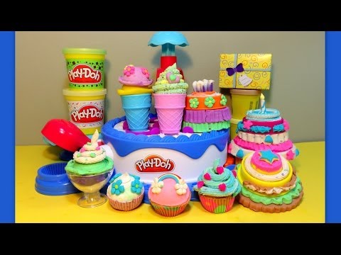 Play-Doh-HUGE ★ Cake & Ice Cream Confections Playset ★40+Accessories-Hasbro-Sweets Shoppe