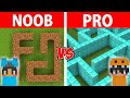 NOOB vs PRO: GIANT MAZE BUILD CHALLENGE! - Minecraft