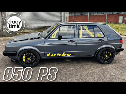 950 PS VW Golf 2 R30 VR6 Turbo DQ500 4 Motion | Extreme fast acceleration from 100-200 Km/h