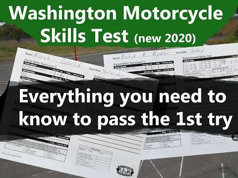 Washington State Motorcycle  Endorsement / License test v2020