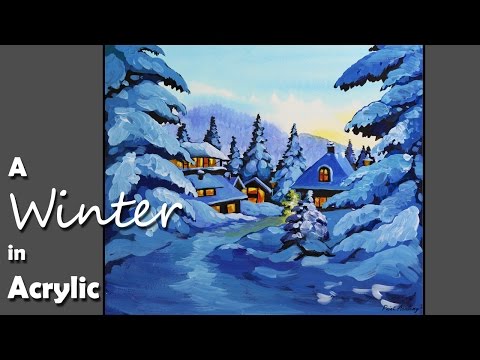 How to Paint A Winter Sunset in Acrylic | Episode 2