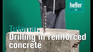 Tutorial: How to drill into reinforced concrete #hellertv #Trijet #hammerdrillbit