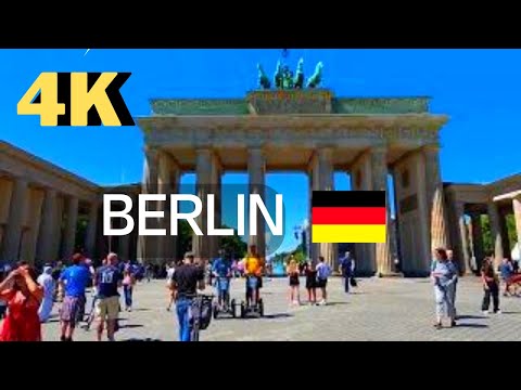 Walking in Berlin, Germany 🇩🇪: Brandenburger Tor to Alexanderplatz (Part 1), 4K, summer