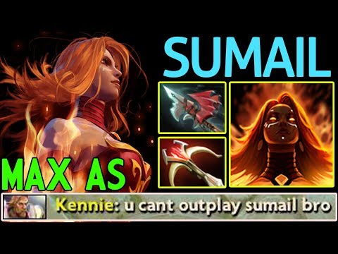 CRAZIEST OUTPLAY ! MAX ATTACK SPEED Lina by SumaiL Dota 2 7.07c