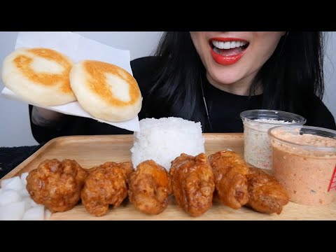 BonChon KOREAN FRIED CHICKEN WINGS (ASMR EATING SOUNDS) NO TALKING | SAS-ASMR