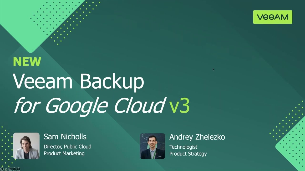 NEW Veeam Backup for Google Cloud v3 video