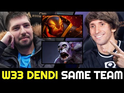 when W33 & DENDI in Same Team — 29min GG Fast Game 7.28 Dota 2