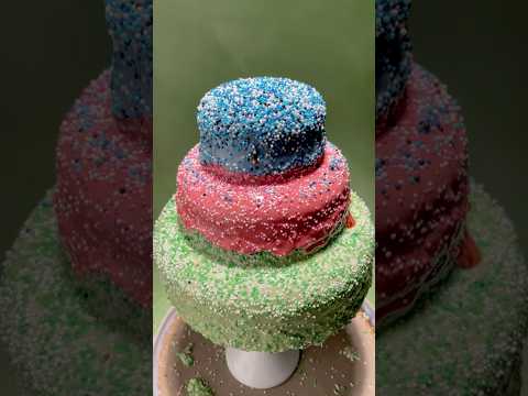 Pull me up three layer cake |three different colour#cakedecorationtutorial #cakedesign #cakerecipe