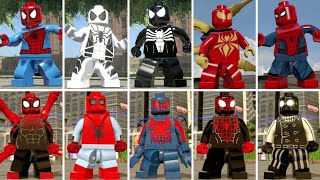 All Spider-Man Suits in LEGO Marvel Videogames
