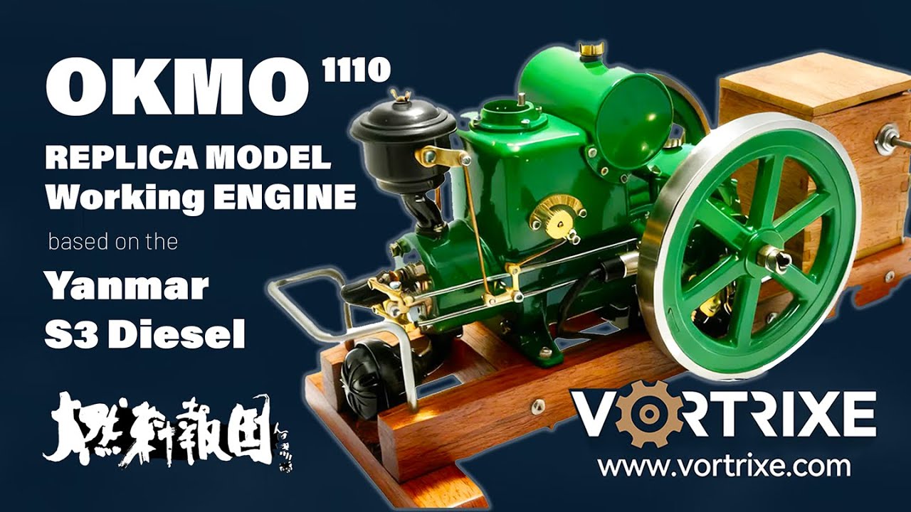 OKMO 1110 Miniature 1950's Japanese Working Replica Engine VORTRIXE & OKMO Engine #modelengineering