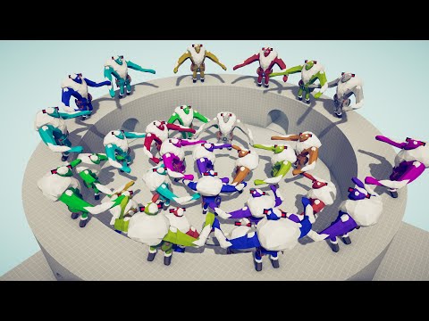 EVERY BOSS UNITS BATTLE ROYALE w HP BAR - Totally Accurate Battle Simulator TABS