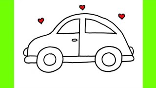 How to Draw a Car - Easy Drawings for Kids and Beginners - Drawing Tutorial