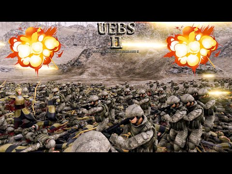 21000 Elven Archer VS 18000 Modern Soldiers. Ultimate Epic Battle Simulator 2. UEBS 2