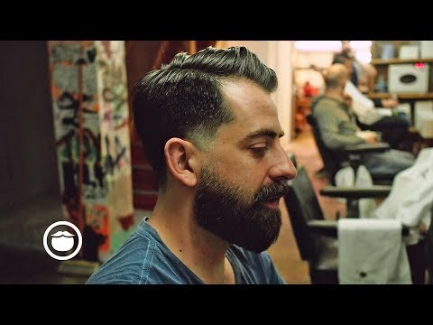 Natural Side Part with Soft Edge Skin Fade and a Beard Trim Video