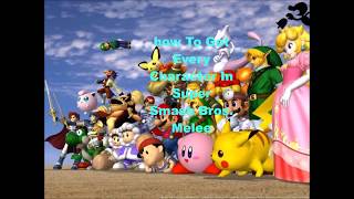 How to unlock all characters in super smash bros  melee
