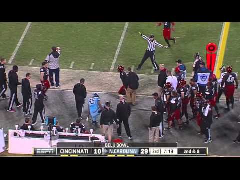 UNC-Cincinnati Belk Bowl Game Highlights