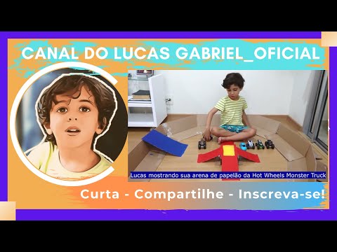 Lucas Brincando Com Sua Arena de Papelão Hot Wheels Monster Truck |  Canal do Lucas Gabriel Oficial