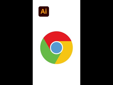 Chrome logo Illustration - Illustrator tips #shorts - Design.lk