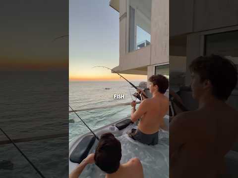 I Caught a Fish from my Jacuzzi! 😳#shorts