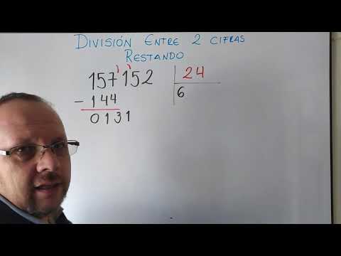 Division between two digits by subtraction