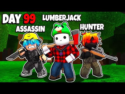 We Used OP Classes To Survive 99 Night in the Forest!