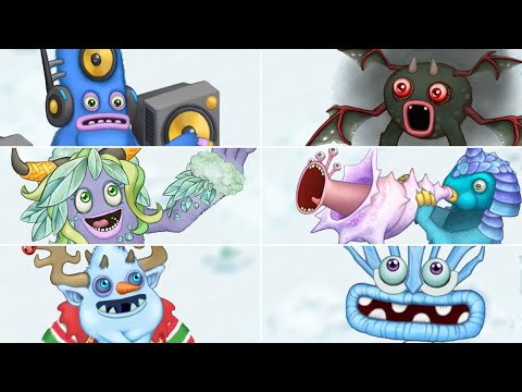 Cold Island - All Monsters Sounds and Animations | My Singing Monsters