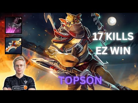 Topson Bounty Hunter Divine: 17 Kills and Counting - Dota 2 Epic Gameplay!
