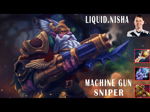 Liquid.Nisha [Sniper] Machine Gun Sniper!! - Dota 2 Pro Highlights