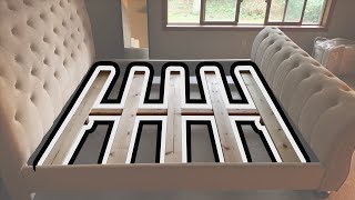 Making a wooden base for a king size bed (w/ subtitles)