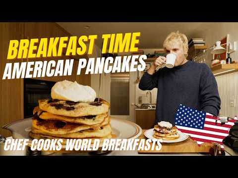 How to Make Fluffy Blueberry Pancakes - AMERICAN STYLE | Breakfast Time w/ Ben Lippett
