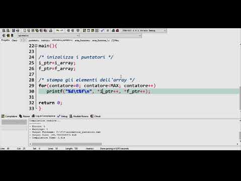 Linguaggio C - Errori nell'aritmetica dei puntatori