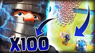 +100 SCHELETRI contro 1 PRINCIPE NERO!! SCONTRO EPICO SU Clash Royale!!